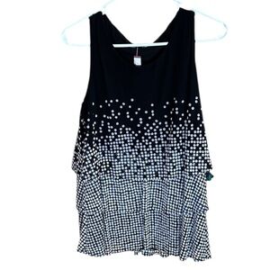 Alfani Black and White Layered Tank Top